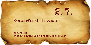 Rosenfeld Tivadar névjegykártya